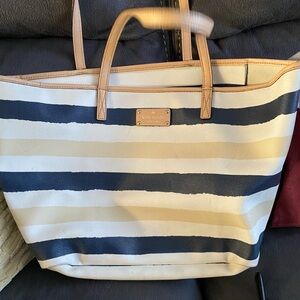 Kate Spade Navy & Cream Striped Tote